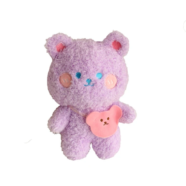JIMITU Doll Plush Toy Girl Room Cushion Purple Bear Stuffed Toys Kawaii Soft Sleeping Pillow Children's Gift Tiny Bears Toys