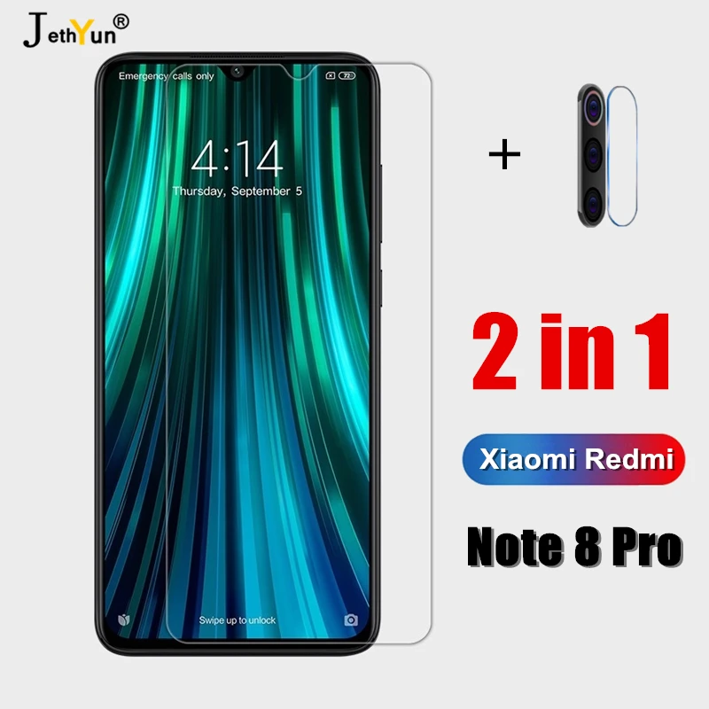 

2 in 1 Tempered Glass For Xiaomi Redmi Note 8 pro 9H Protective Camare Redmi Note8pro Screen Protector note 8 pro mi8pro lens