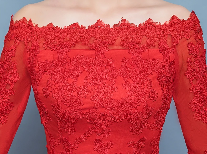 Vestido De Noiva/новое белое/Красное Кружевное платье принцессы для свадебной вечеринки, длинное свадебное платье с длинным шлейфом и открытыми плечами, robe de mariage