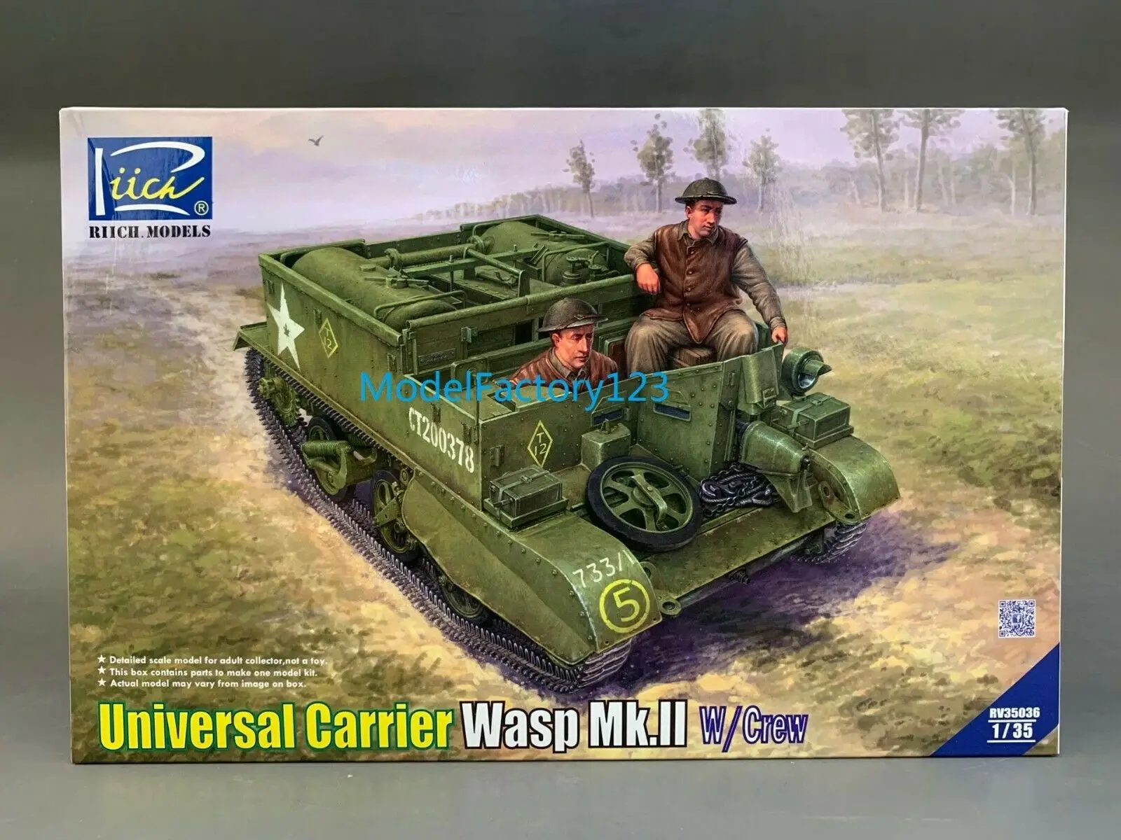 

Модели Riich RV35036 1/35, универсальная переносная ОСА Mk.ii с экипажем