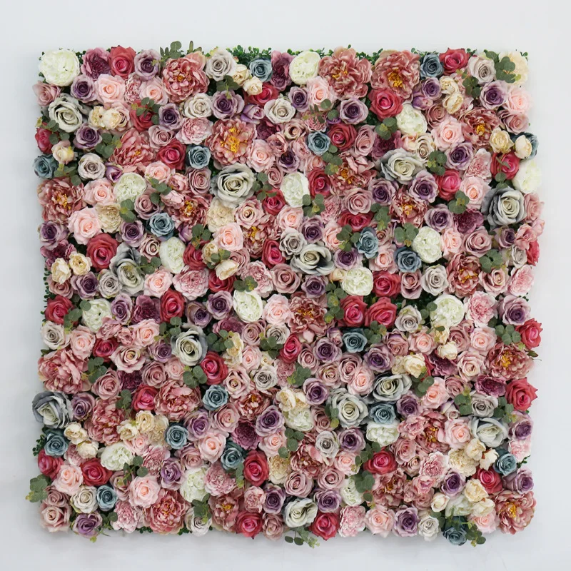 

40*60cm Artificial Silk Flowers Hydrangea Rose Flower Wall Wedding Decor Background for Wedding Arch Decoration Festival Event