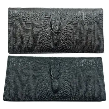 

Men's Long Wallet Leather Fashion Grain Business Style for Cash Card Male Clutch