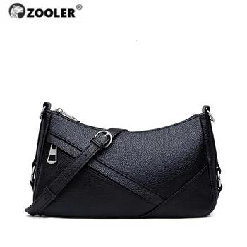 

ZOOLER Brand CowLeather ladies hand Bags luxury women Shoulder bags designer Black Purse Bag bolsa feminina #wg258