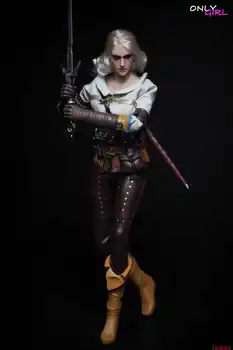 

1/6 scale Ciri action figure with female body head sculpt underwear Brown trousers boots Collection
