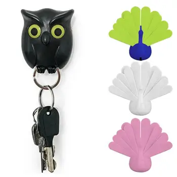 

1pcs Key Holder Magnet Wall Rack Magnetic Mount Hook Organizer Hanger Storage Owl New Wall Mounted Decoration Hook