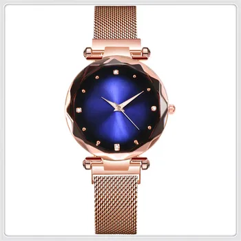 

1pcs 2020 Magnetic Starry Sky Lady Wrist Mesh Female Clock Women Watch for Renault twingo 2007 master 2006 laguna 2001 2005