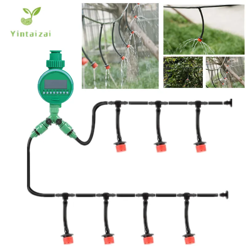 30m Watering Timer 2ways Garden Drip Irrigation System Watering Kits