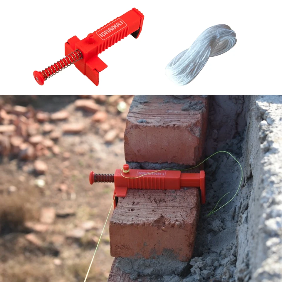 

2pcs Tools For Masons Brick Leveling Measuring Tool Brick Wall Level Tool Bricklayer Construction Tool With 5M Line