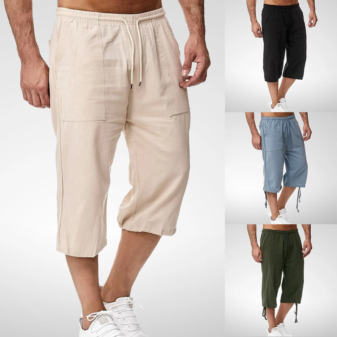 linen cargo pants mens