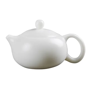 

Retro Chinese Tea Kettle Ceramic White Large Porcelain Tea Infuser Pot Vintage Fine Bone China Tetera Turca Drinkware EB50CH