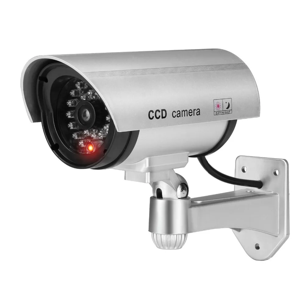 JOOAN al aire libre Cámara simulada de vigilancia inalámbrico de luz LED falsa Cámara casa cámara de seguridad CCTV simulado de video vigilancia