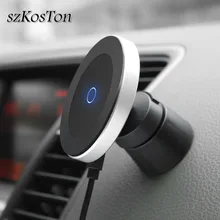 10 Вт вращение на 360 градусов автомобильное беспроводное зарядное устройство для iPhone XsMax Xs Xr 8plus Qi магнитное беспроводное автомобильное зарядное устройство для samsung S10 S9 S8