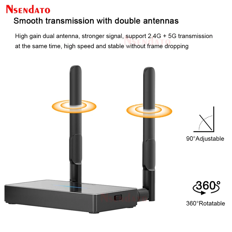 50M Wireless HDMI-compatible Video Transmitter & Receiver Extender Adapter Wifi Display TV Stick Switch for Monitor Projector PC