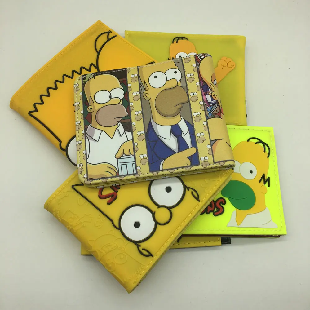 

Cartoon Wallet The Simpsons POLICE BOX Credit Card Photo Boy and Girl Short Wallet