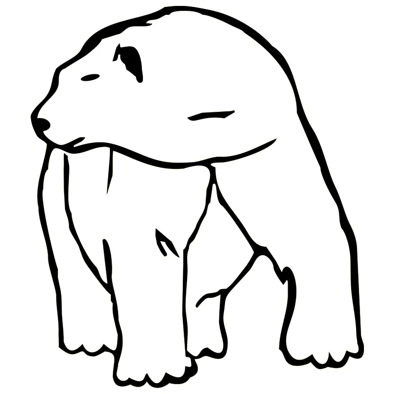 

CS-1655#15*17.2cm Polar bear reflective funny car sticker vinyl decal silver/black for auto car stickers styling car decoration