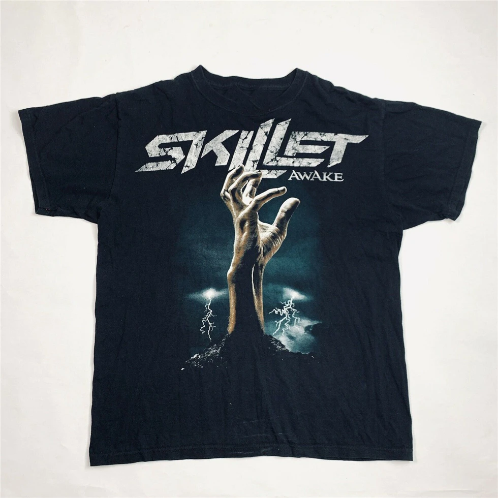 Skillet Awake Concert Merch Тур группа Черная графическая футболка Размер L большой Euc