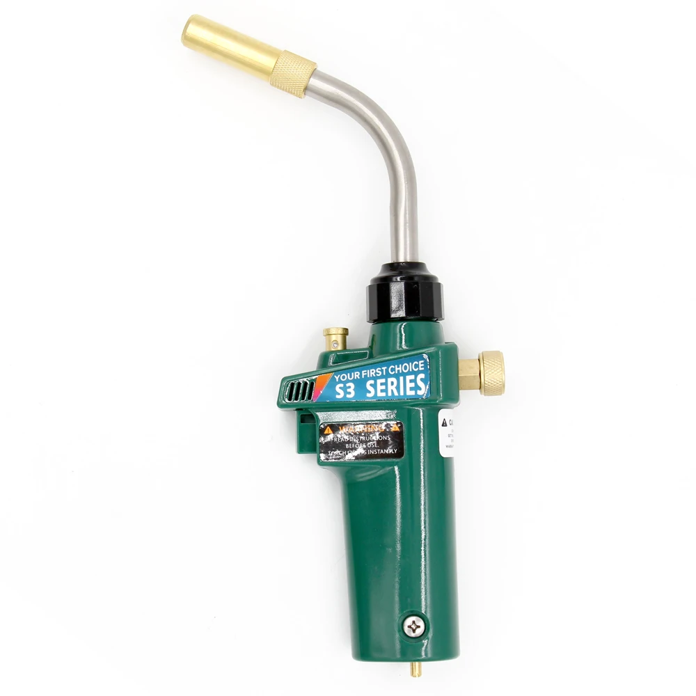 

Braze Welding Torch MAPP Gas Self Ignition Trigger Style With Safety Lock Repairing Tool
