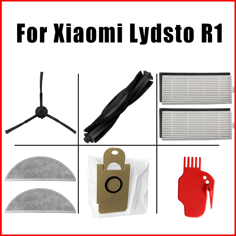 

Replaceable Accessories Mop Cloth HEPA Filters Dust Bag Side Main Brush For Xiaomi Lydsto R1 Robot Vacuum Cleaner Spare Parts