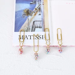 TUTU cute creative sequins metal office school paper clips bookmark fine student memo clips set stationery supplies H0534