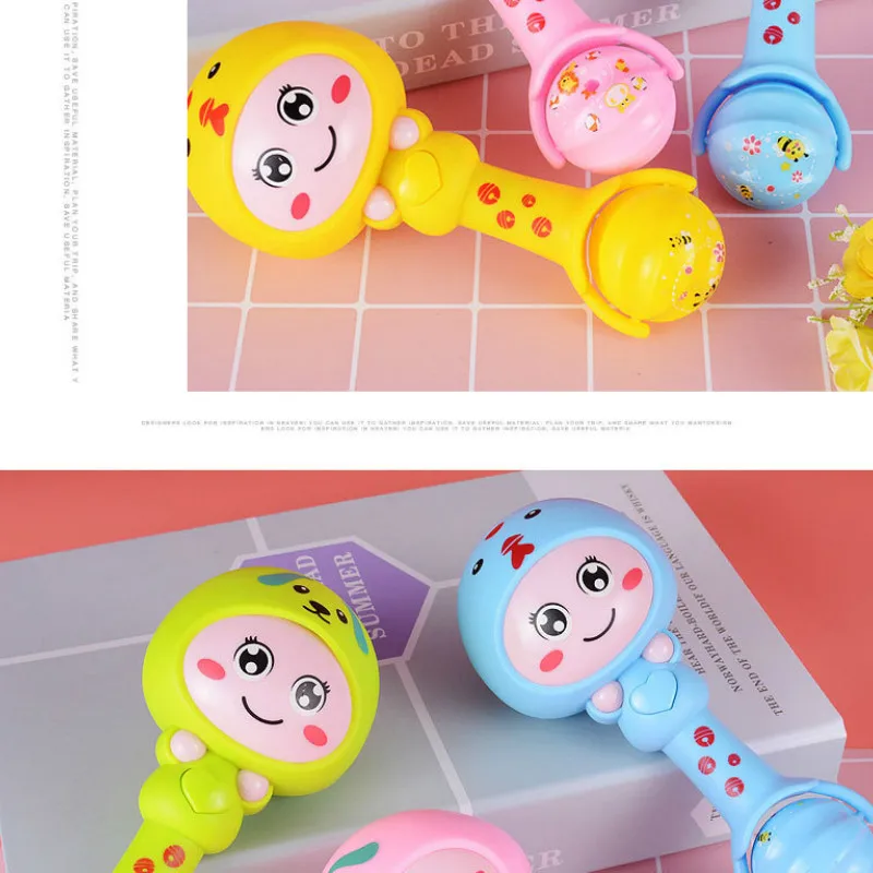 Baby Toy Ring Bell Intelligence Plastic Hand Bell Rattle Funny Educational Mobiles Toys Music Flash Hand Ring Bell Infant Toys