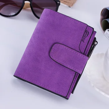 

Fashion Women Wallet PU Leather Small Coin Bag Purse Matte Bifold Wallet Solid Color Ladies Card Holder Clutch Wallet