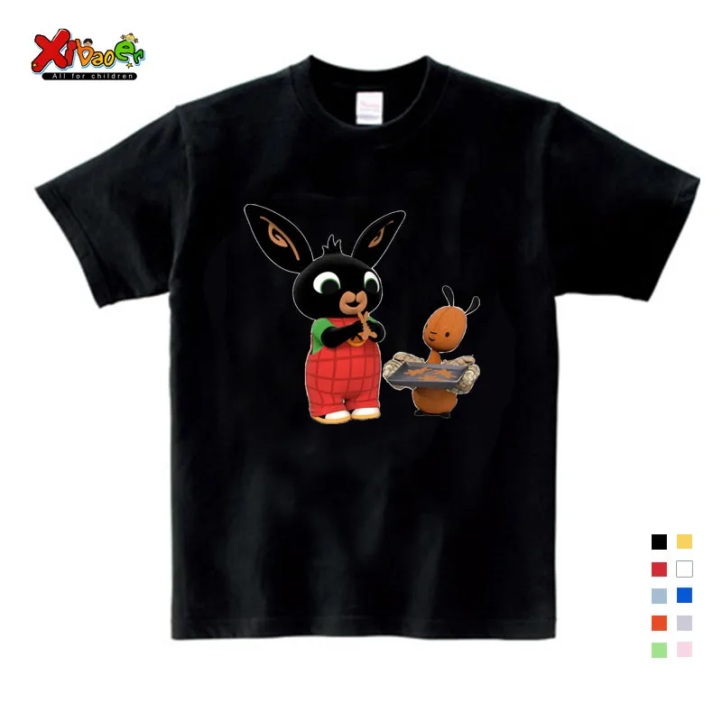 Children Cartoon Bing Rabbit/Bunny Funny T Shirt Baby Boys/Girls Cute Summer Tops Kids Casual Clothes 3-12 Years T-shirts