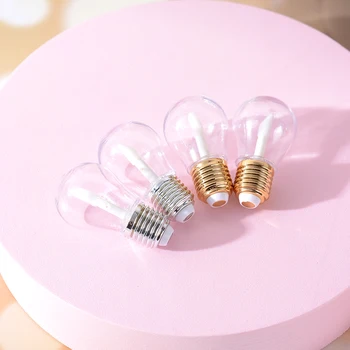 

5pcs Cute Light Bulb Shape Lip Gloss Bottles Lip Glaze Tube Empty Lipgloss Tube Packaging Material Makeup Diy Lip Glaze B62893