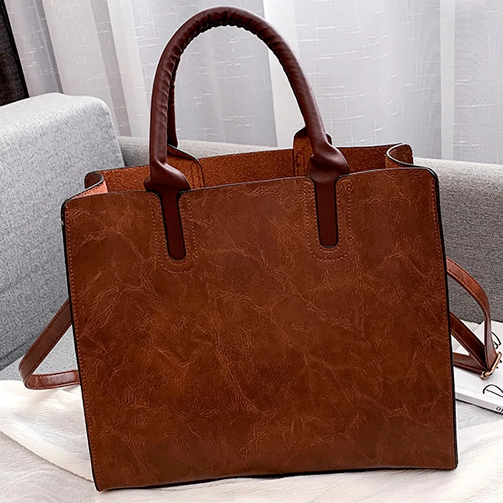 3 шт. сплошной цвет женская брендовая PU сумка на плечо сумка через плечо женская сумка Курьерская сумка кошелек мешок основной# T1G
