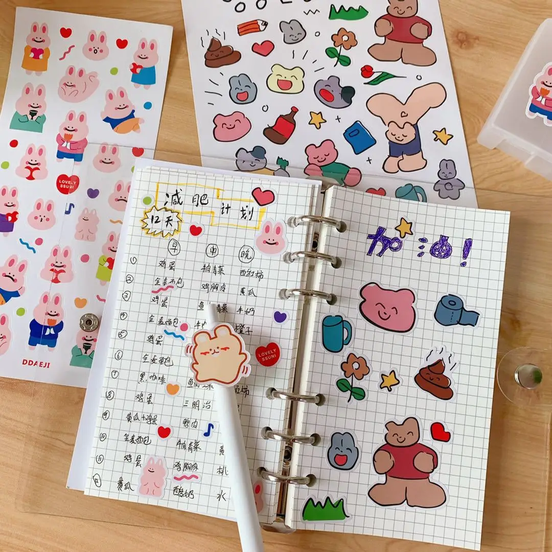 Papercraft Cute Stickers Laptop Notebook Planner Sticker Set Journal