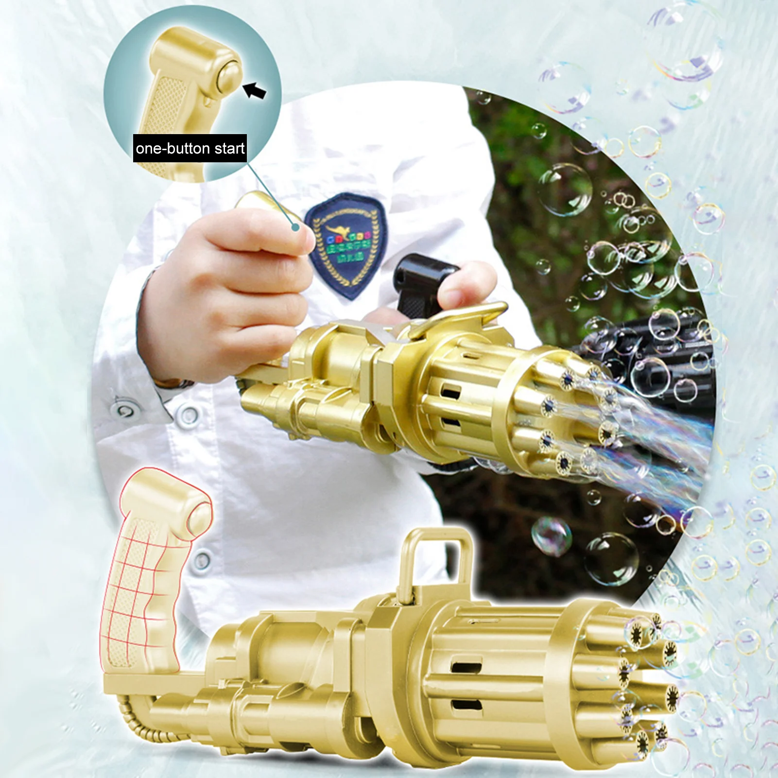 Kids Outdoor Bubble Gun for Kids and Toddlers, Chainsaw Bubble Blower –  BriteNway