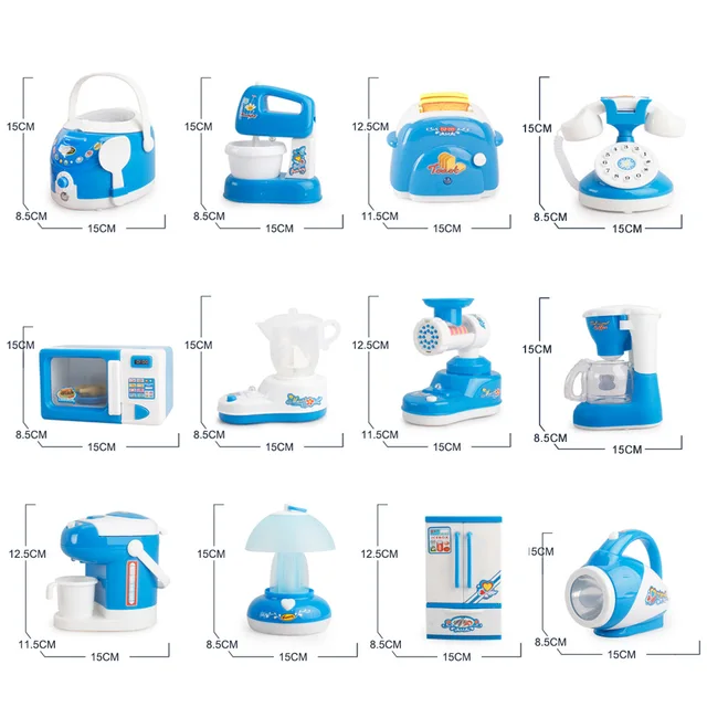 Juguetes de cocina para niños, electrodomésticos de juego de simulación, máquina de café, tostadora, licuadora, aspiradora, juguetes de cocina para niños - Imagen 5