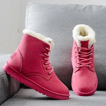 

Women Boots Warm Winter Women Shoes Plus Size Female Faux Suede Boot For Woman Botas Mujer Plush Ladies Snow Boots WSH3132