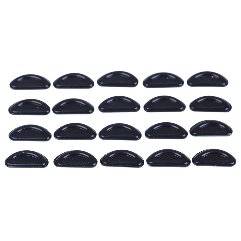 Black 5 Pairs Adhesive Nose Pads Anti-slip Silicone EyeglAass Pads For Glasses 2 colors - Color: Black
