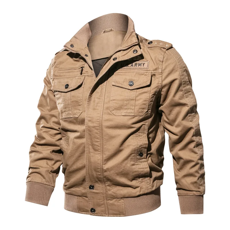 Зимняя военная куртка мужская повседневная Толстая теплая куртка армейские летные куртки воздушная сила карго верхняя одежда флисовая куртка с капюшоном 5XL одежда - Цвет: AS SHOW