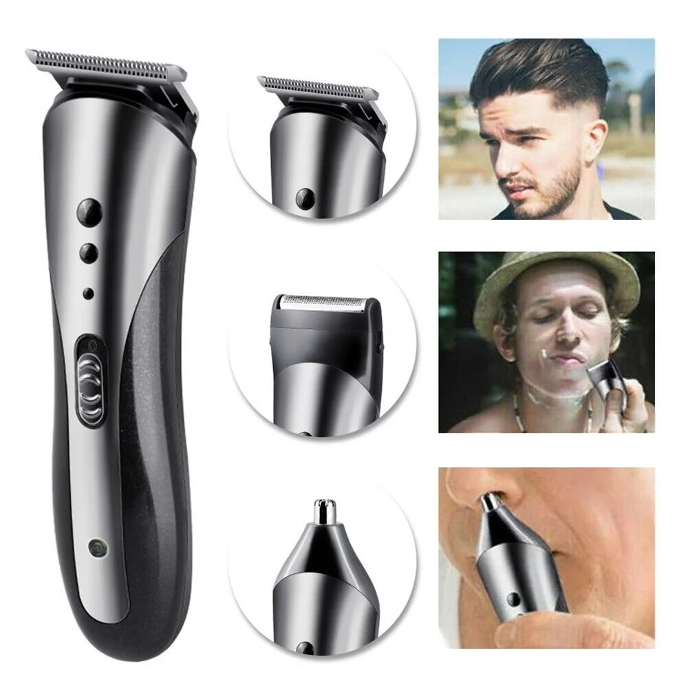 

Mens Electric Cordless Razor Hair Clipper Beard Shaver Nose Trimmer Grooming Kit