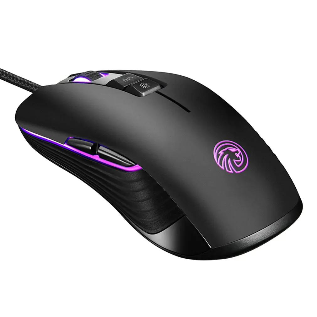 F мышь F600 RGB игровая 5000 dpi оптическая проводная программируемая электронная