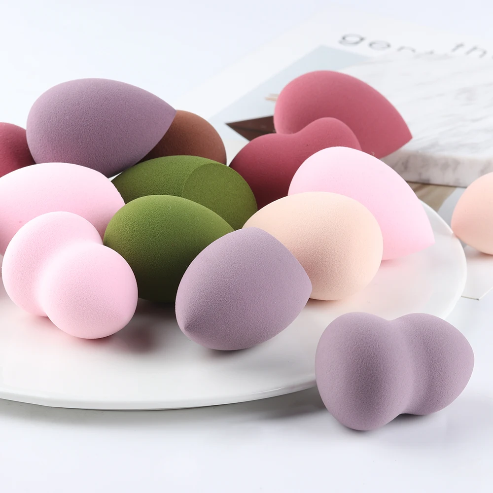 1 PC 3 Shapes Makeup Sponge Waterdrop Cosmetic Puff Multi-color Foundation Powder Cream Puff Blending Sponges Makeup Tools