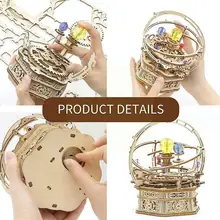 Puzzle 3D en bois, machine d'assemblage, modèle en bois, artisanat rotatif, boîte de musique en bois Y8Z9
