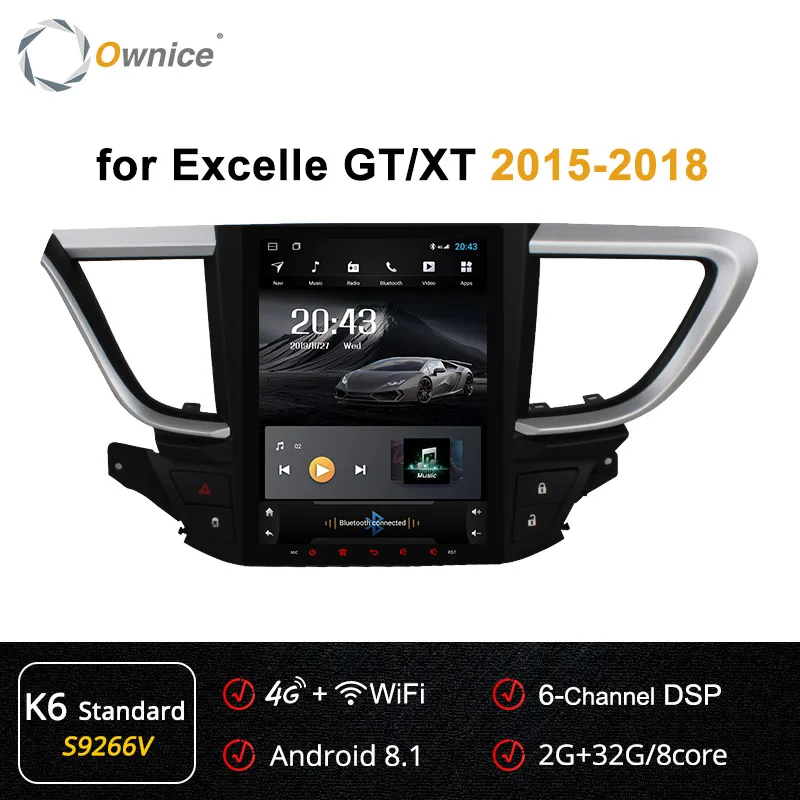 S9266 K6-Standard Ownice 9," ips экран 4G LTE PX6 Android 9,0 автомобильный dvd-плеер радио головное устройство для BUICK EXCELLE XT GT K3 K6 Восьмиядерный DSP gps Navi - Цвет: S9266 K6-Standard