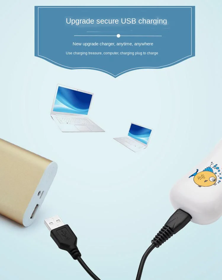 Manufacturer sells water-wash rechargeable silent electric push-shear household baby hairdresser, children's shaving power pushe