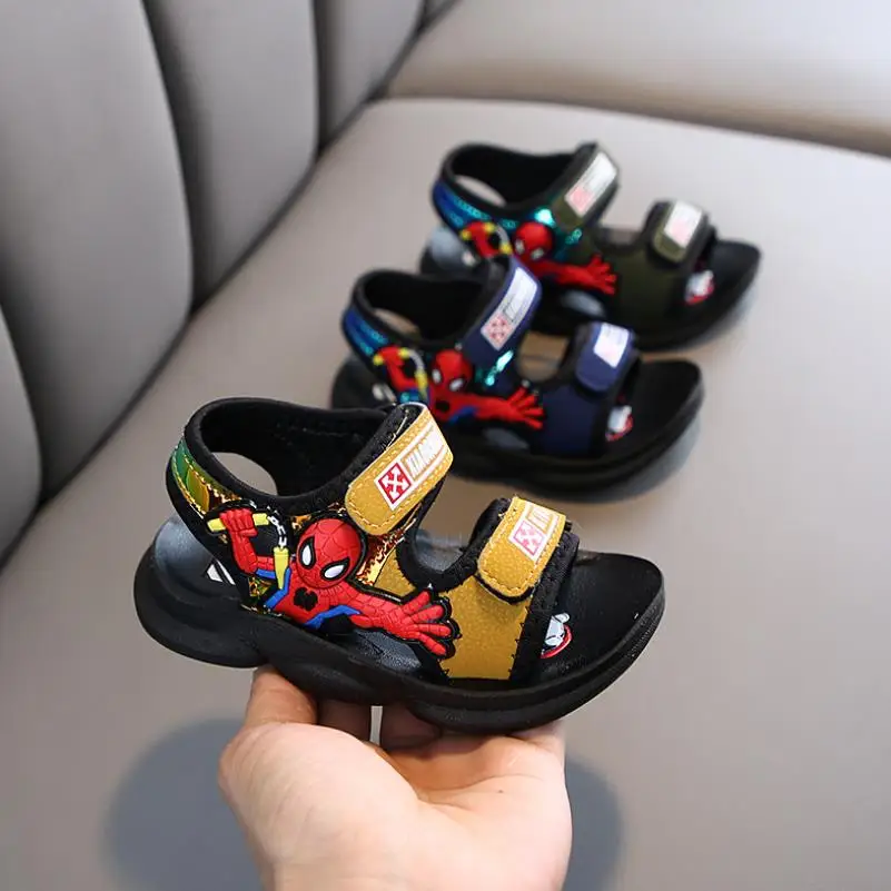 

Children Sandals For Boys Summer Spiderman Spider Man Cartoon Fashion Kids Beach Sandals For Toddlers