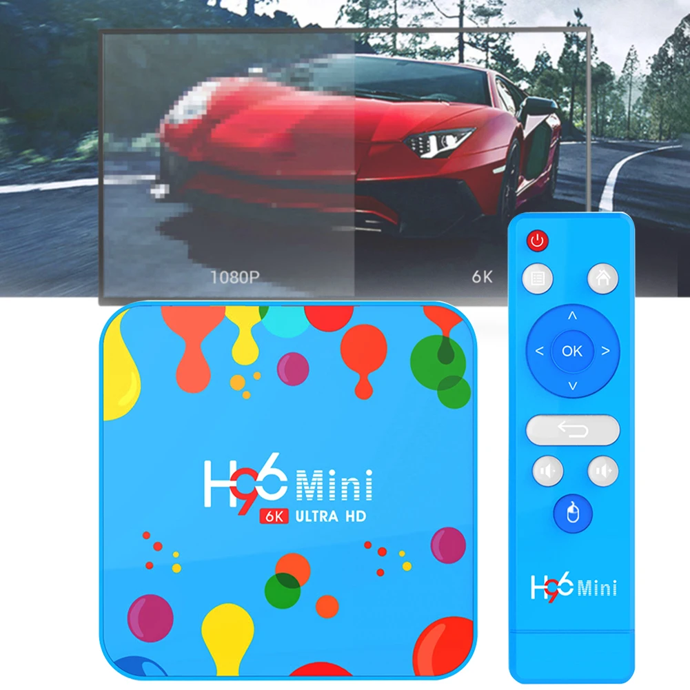 H96 мини H6 Android 9,0 ТВ приставка Allwinner четырехъядерный 64-бит 6K HD 32G 128G EMMC Smart tv wifi Youtube телеприставка медиаплеер