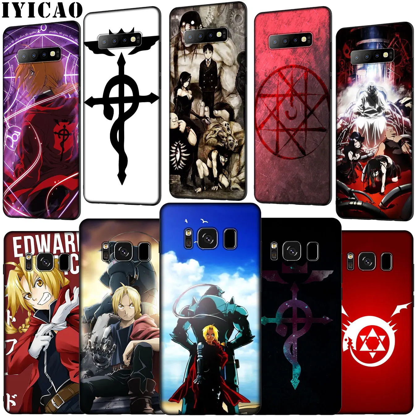 IYICAO Full metal Alchemist BROTHERHOOD Anime Soft Phone Case for Samsung Galaxy S20 Ultra S10 Lite S9 S8 Plus S6 S7 Edge S10e |