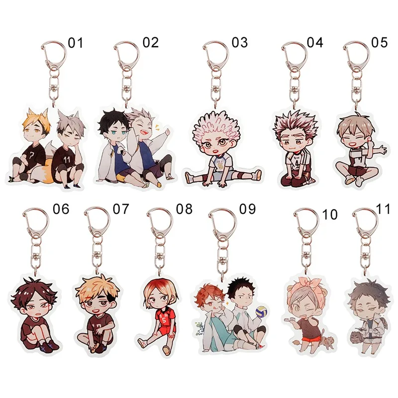 Keyring Cute Keychain-Accessories Anime Haikyuu Volleyball Boy Sleutelhanger New