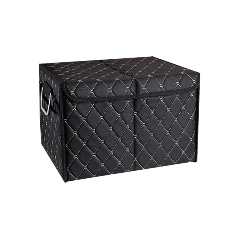 

Direct Selling Car Mounted Leather Finishing Box Folding Automobile Storage Box Small with New Style Box a Large Amount in Stock