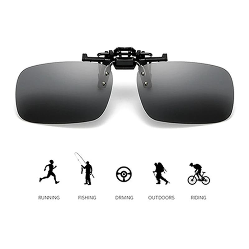 Поляризованные прикрепляемые солнцезащитные очки для вождения ночного видения линзы солнцезащитные очки мужские анти-UVA UVB для мужчин и женщин Модный водитель очки