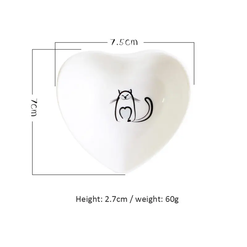 Najtaniej 6 sztuk zestaw mały talerz uroczy nadruk kota Mini ceramika danie sos sojowy ocet dżem naczynia zastawa stołowa sosjerka 7.5m mały talerz zestaw