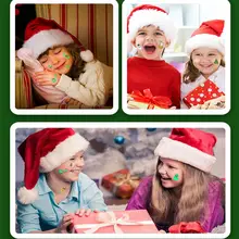 10PCs Cartoon Holiday Waterproof Temporary Santa Toy Christmas Tattoo Sticker Luminous Funny