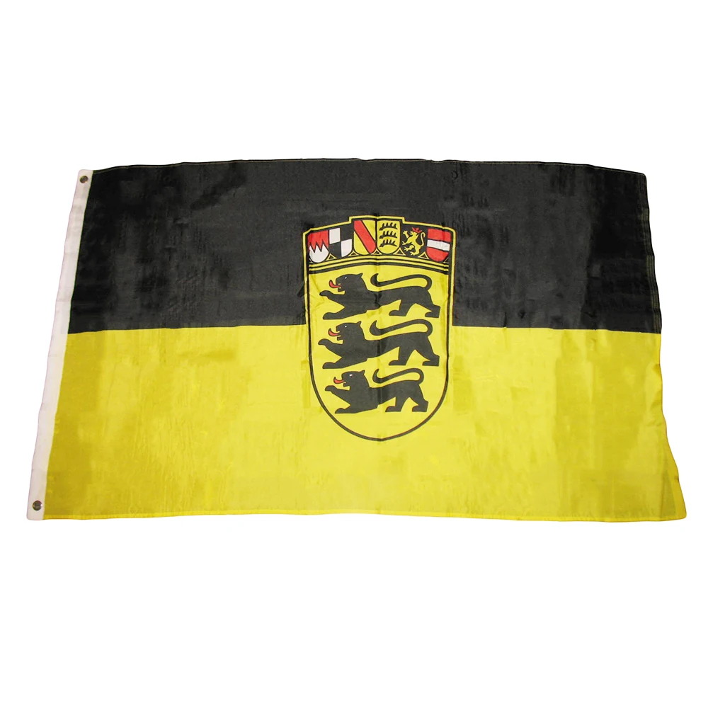 

Baden Wurttemberg Bundeslander logo 3x5FT banner150X90CM 100D Polyester brass grommets custom flag, Free Shipping