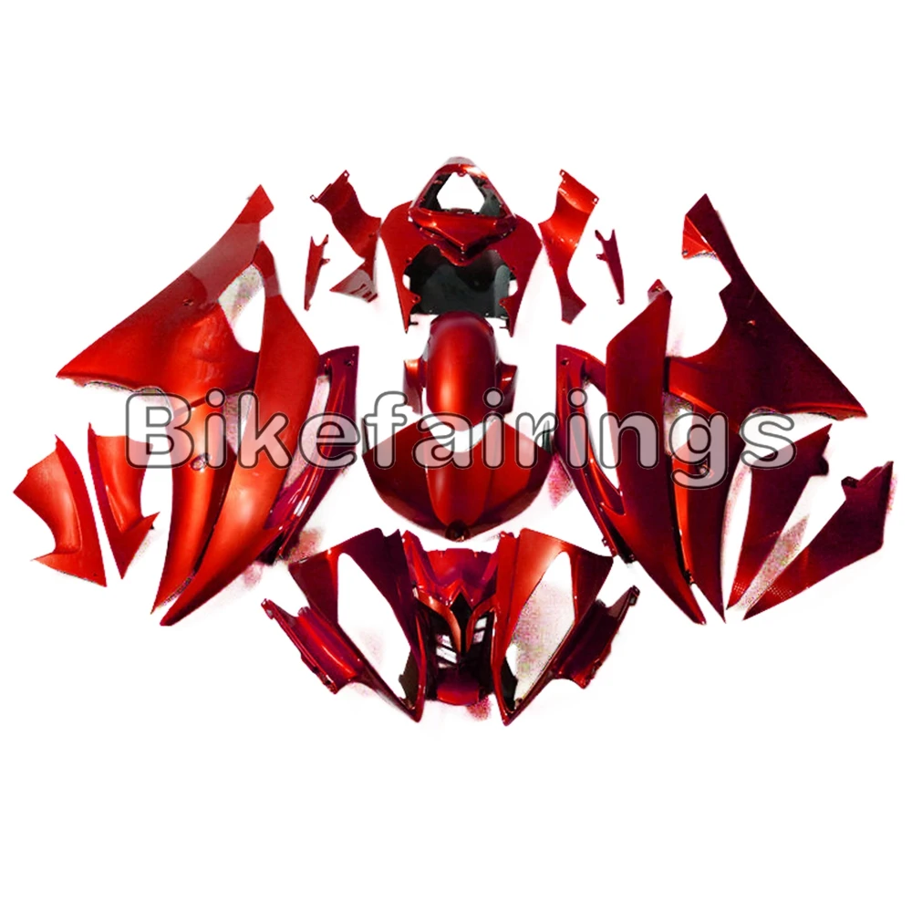 Красная капоты для Yamaha YZF-600 R6 2008 09, 10, 11, 12, 13, 14, 15, R6 впрыска ABS Пластик Sportbike комплект обтекателей